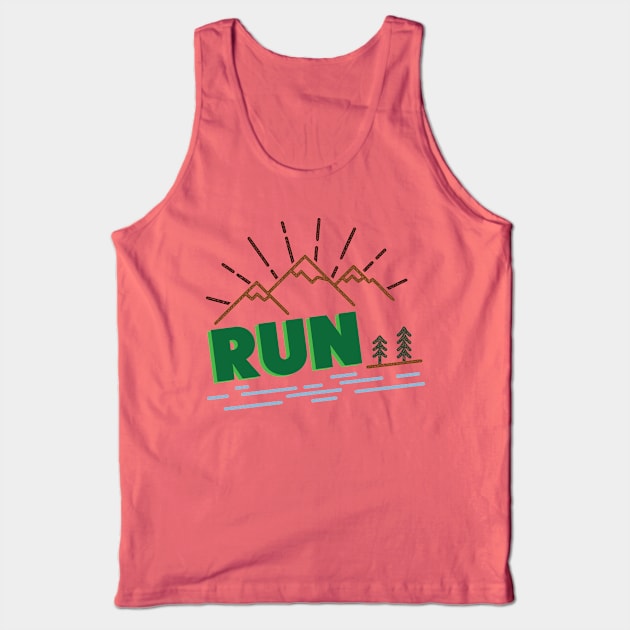 Run into the Mountains Tank Top by Pavement Party